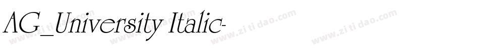 AG_University Italic字体转换